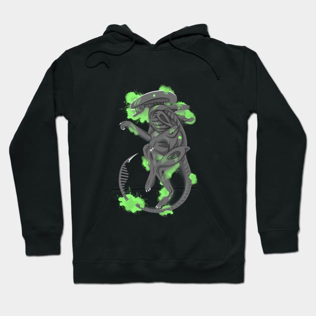 Dead Xenomorph Hoodie by DahlisCrafter